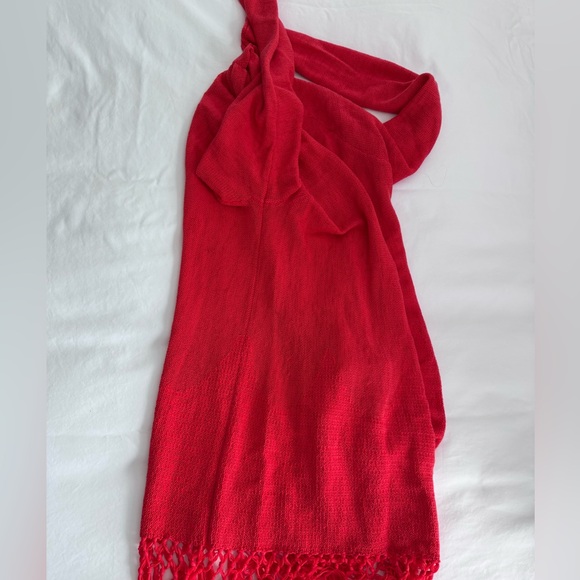 NWT Lilly Pulitzer Tatum Long Fringe Hem Cardigan SZ S Ruby Red Metallic - Picture 14 of 16
